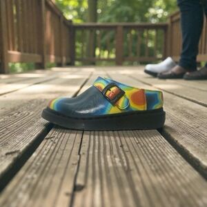 Dr Martens Isham Genix Nappa Reclaimed Thermal Map Mules Shoes US Men 7/Women 8